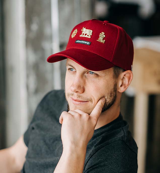 Stockberg Appenzell Kuh Cap - premium - blau