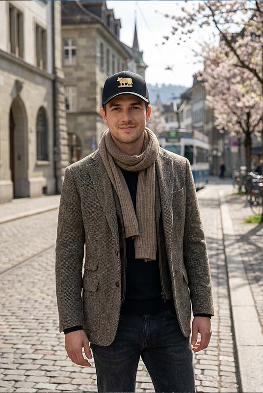 Stockberg  Original Appenzell Kuh Cap - curved